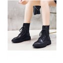 Fashion New Leather Snow Women Boots Shoes Motorcycle with Warm Vintage Classic Female Military Autumn Winter Booties